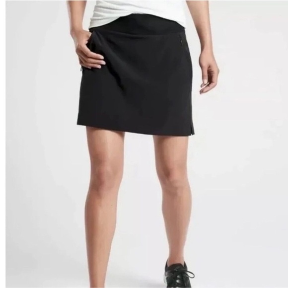 Athleta soho Black active performance women’s skirt built in shorts size 12 EUC - Picture 2 of 11